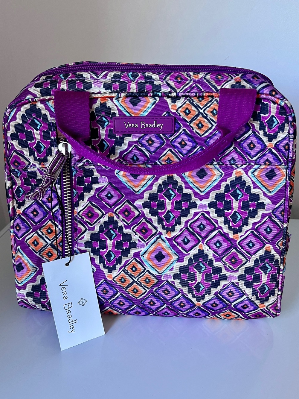 Vera Bradley Insulated Lunch Bag Purple Geometric NWT